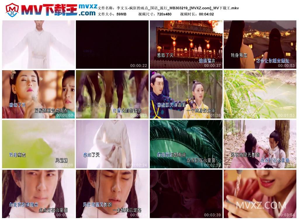 李文玉-疯狂的雨点_国语_流行_MB303219